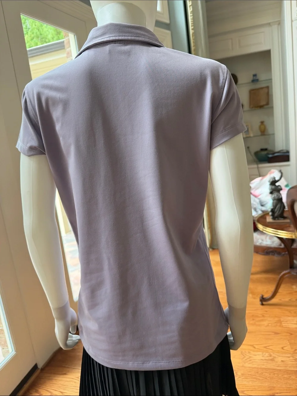 ALO Yoga Lavender Short-Sleeve Polo Top